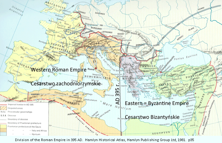 Roman Empire divided